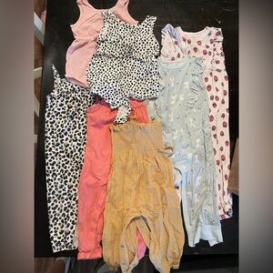 Lot of 7 rompers/jumpsuits